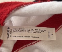 LAT Men’s Size L Red White & Blue 3/4 Sleeve Baseball Raglan Tee