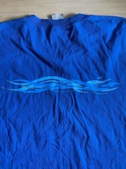 Vintage Y2k Blue Nike Muscle Tee With Flame Detail Size XXL