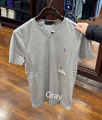Polo Ralph Lauren Mens V neck short sleeve T shirt- Custom Slim Fit