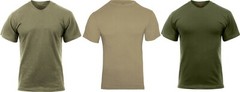US Military Solid T-Shirt USA Army Military Tees 3-Pack (Khaki, Olive & Coyote)