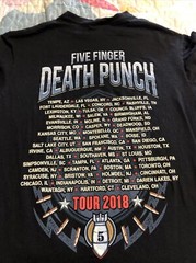 Five Finger Death Punch 2018 Tour Shirt Size M (see MEASUREMENTS in Description)