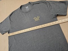 Vortex Optics Mens Large Graphic T-Shirt Gray Heather Distressed Logo Tee
