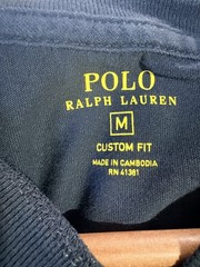 Polo Ralph Lauren Custom Fit Blue 100% Cotton Crew Neck T-Shirt Men’s Medium