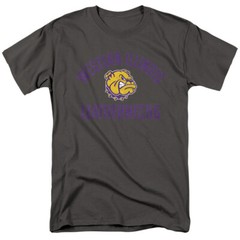 WIU Adult T-Shirt Leathernecks Logo, Charcoal, S-5XL