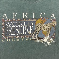 Vintage Galt Sand Mens Tee XL Africa Safari World Preserve Cheetah Made In USA