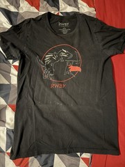 RWBY Men’s T-Shirt Ruby Sketch Graphic Short Sleeve Medium M Black Cotton