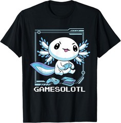 Gamer Axolotl Gamesolotl Fish Gaming Video Gamer Anime T-Shirt