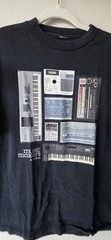 Black Graphic T-Shirt Medium Music Lover Casual Acrylic Music Makers Tee