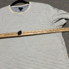 J.Crew Re-Imagined Mens Large Blue White Striped Cotton T-Shirt BG833 FA22