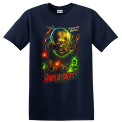 Mars Attacks T Shirt Alien Invasion Retro Sci Fi Horror Tee Graphic