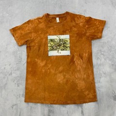 econscious MIRROR WORLDS Graphic T Shirt Men Medium Rust Organic Cotton Tie-Dye