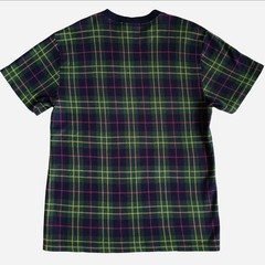 Teddy Fresh Men’s Medium T-Shirt Green Navy Blue Plaid