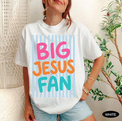 Big Jesus Fan Christian Religious T-Shirt for Women
