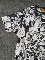 Fresh Prints Of Tokyo Drill Clothing Co. Shirt Mens Small White Black Print Tee