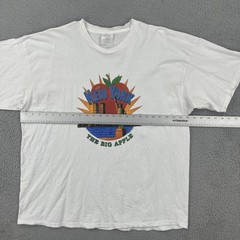 Vintage Gem Rock 1993 White XL T Shirt Made In USA New York The Big Apple 90s