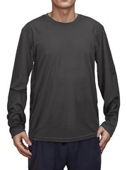 men’s solid color round ne long sleeved T-shirt, versatile design, co