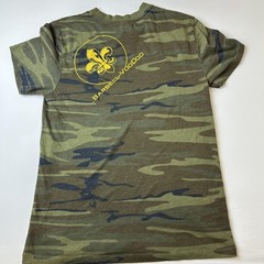 Barbell Voodoo N*A*S*H Shirt Mens Medium Camouflage Camo Graphic Tee Army Green