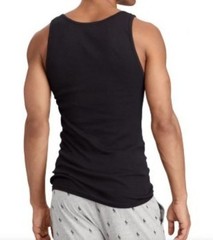 3 BLACK POLO RALPH LAUREN 100% COTTON TANKS T-SHIRTS UNDERSHIRTS S M L XL XXL