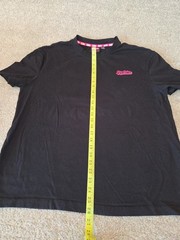 Mens Barbie Graphic T-shirt SZ LARGE Black & Pink 100% Cotton Front & Back