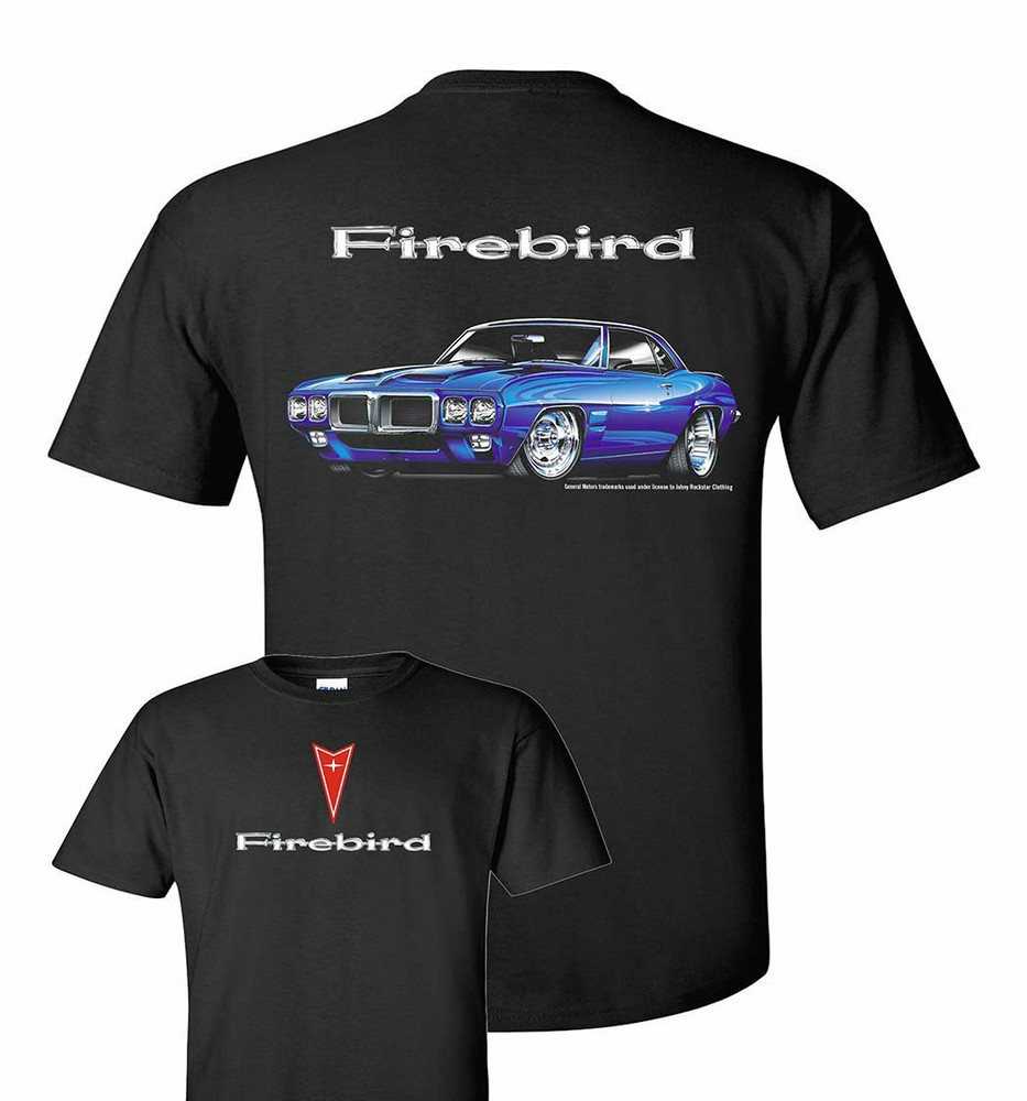1969 Pontiac Firebird Men’s T-Shirt Black 400 Trans Am 1st Gen Official Licensed