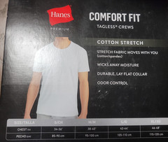NEW Hanes Men BLACK Crew neck T-Shirt 3 Pack Comfort FIT REPACKAGED CHOOSE SZ