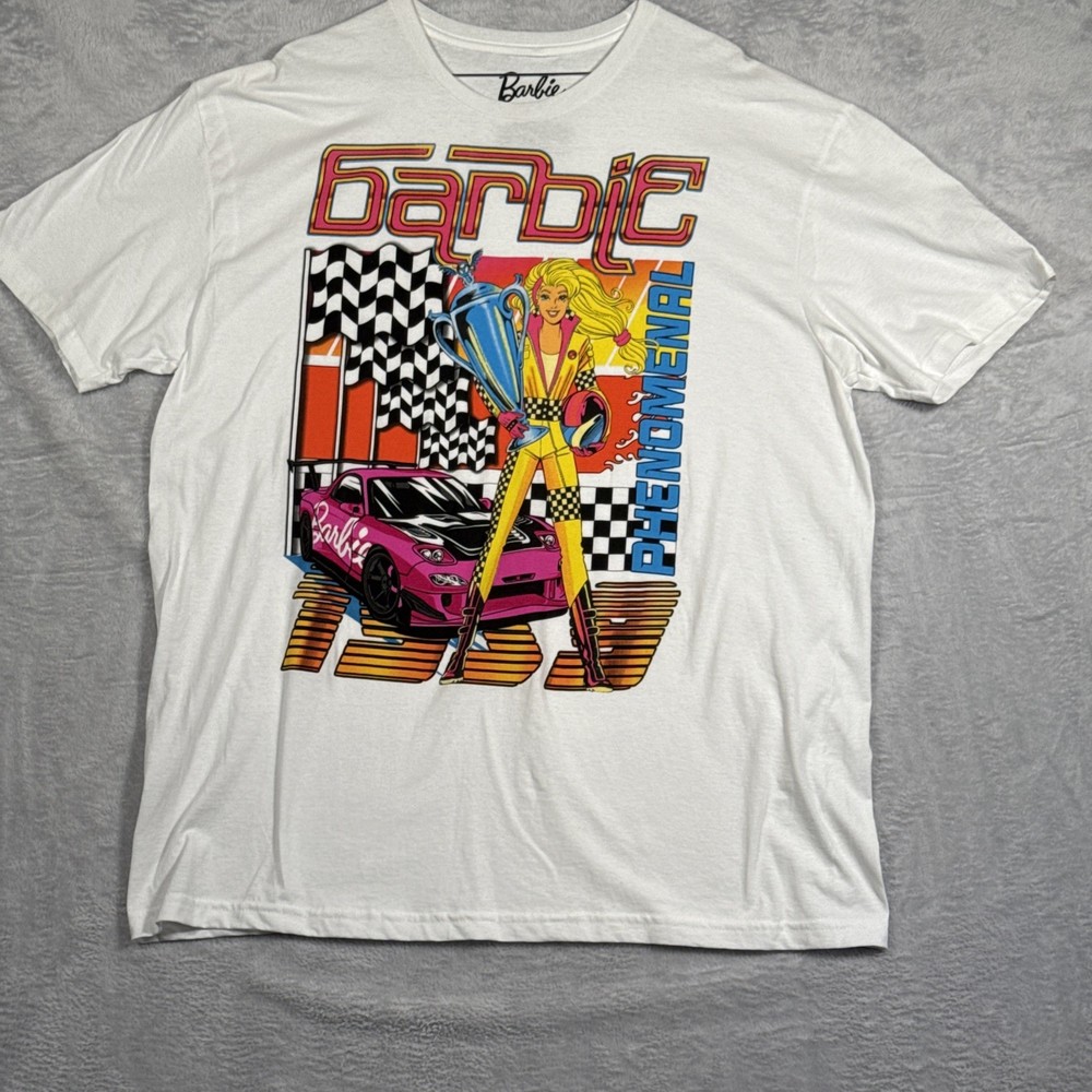 Barbie Phenominal Racing T-Shirt Men’s XL 1959 White 2023. NWOT
