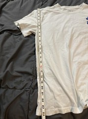 Nike World Tour Tee Shirt Embroidered Logo Double Sided White Size M 100% Cotton