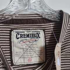 Cremieux Men’s XL Waffle Knit Thermal Shirt Brown Stripe Dog Logo NEW NWT