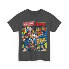 Justice League/Avengers T-Shirt – DC & Marvel Comics Art – George Perez – JLA