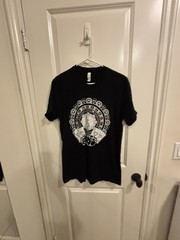 Mens Black Bella+Canvas Graphic Tee – 18K Heart Design Sz M