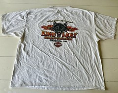 Lone Wolf Harley Davidson Spokane Washington Biker T-shirt White Sz 3XL