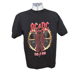 AC/DC Black Ice 2009 Tour Shirt Men Large Black Short Sleeve Double Sided Anvil