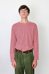 Army Telnyashka Striped Cotton Long Sleeve Shirt Russian Red XL