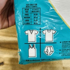 Vtg 70s 80s Kmart White T Shirts V-Neck 3 Pack M 38-40 Combed Cotton Tee NOS