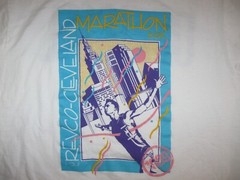 CLEVELAND MARATHON 1989 vintage T Shirt Men’s Large The Land OFFICIAL RUNNING