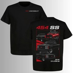 Chevrolet 454 SS V8 Truck T-Shirt, Classic OBS Muscle Pickup Graphic Tee