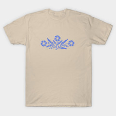 Cornflower Blue T-Shirt Vintage Pastel Aesthetic Blank Solid Plain Unisex Tee