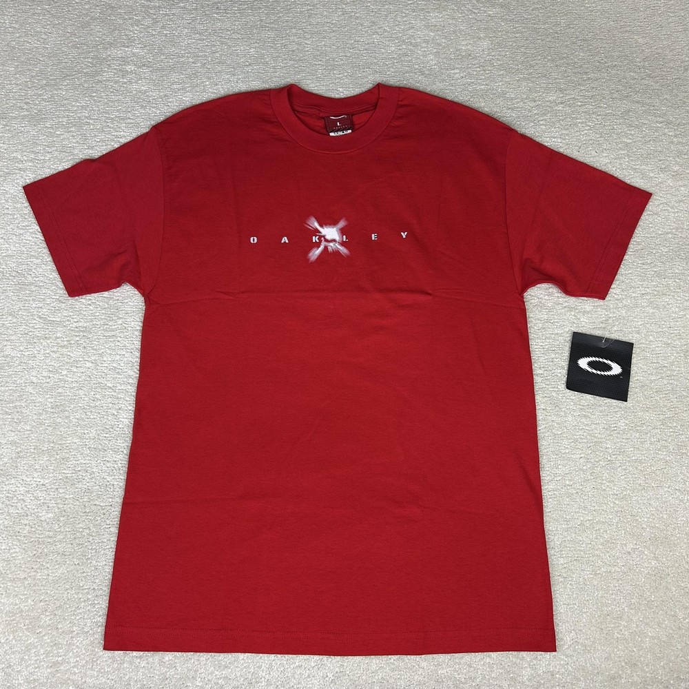 Vintage Oakley Software Shirt Mens Large Red Skull Graphic Streetwear 90s Y2K