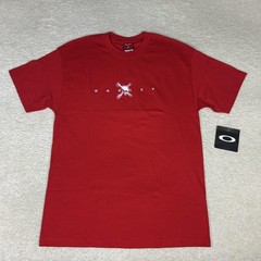 Vintage Oakley Software Shirt Mens Large Red Skull Graphic Streetwear 90s Y2K