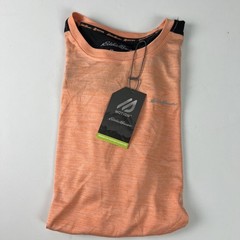 Eddie Bauer Motion Men’s Tee Size Small Active Short Sleeve Cantaloupe Orange A2