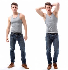 3-6 Mens 100% Cotton A-Shirt Tank Top Ribbed Undershirt Black White