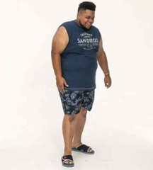 D555 Duke Big Mens San Diego Printed Sleeveless T-Shirt Vest 2XL-8XL (601713-K)