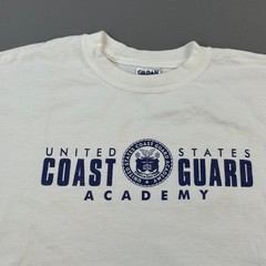 Vintage United States Coast Guard Academy Shirt Mens Medium White Military Y2K