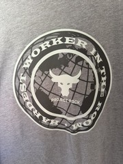 Under Armour Project Rock Shirt Mens Large Gray Short Sleeve