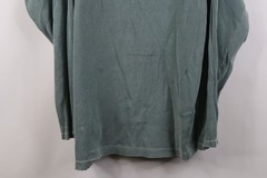 Vtg 90s Mens XL Thrashed Thermal Ribbed Knit Long Sleeve Henley T-Shirt Green