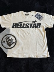 Hellstar Studios Classic Logo Vintage Beige T-Shirt Size S,M,L,XL NEW