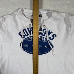 NFL Dallas Cowboys Lace Up Long Sleeve T Shirt XL White Blue Football NFL