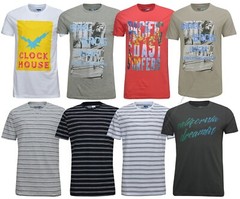 Mens Short Sleeve T-shirts 100% Cotton 19 Designs Printed Crew Neck Top XS-6XL