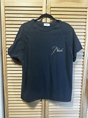 Rhude Embroidered Logo Front And Back Black Tshirt *Read*