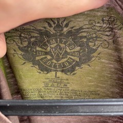 WWE Limited Edition T Shirt Mens L Made in USA Grunge Distressed Fists Brown